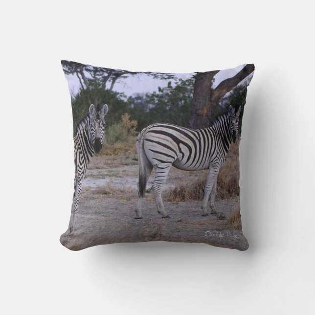 Coussin Photo Zebra Double Take (Recto)