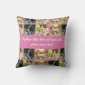 Coussin photocollage et texte (Verso)