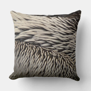 Coussin Photographie abstraite de plumes de pélican dans l