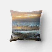 Coussin Photographie aérienne d'une côte rocheuse (Verso)