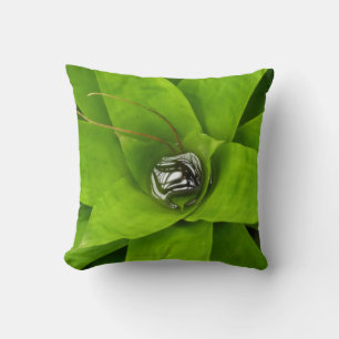 Coussin Photographie botanique verte de Bromeliad