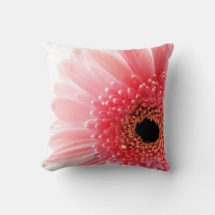 Coussin Photographie de gerbera rose frais