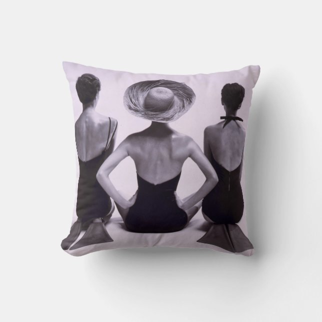 Coussin PHOTOGRAPHIE DE MODE DE SWIMWEAR DU les années 50 (Recto)