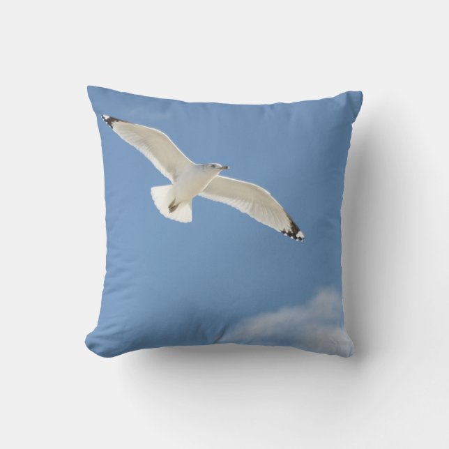 Coussin Photographie de mouette (Recto)