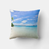 Coussin Photographie de paysage d'arbres sur le rivage (Verso)