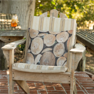 Coussin Photographie d'un motif d'empilement de rondins de