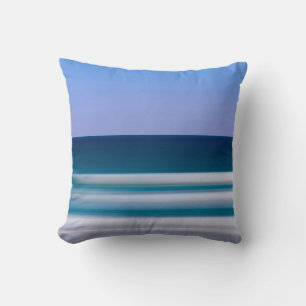 Coussin photographie numérique intentionnelle flou bleu sa