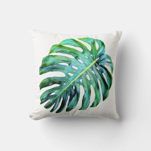 Coussin Photographie tropicale élégante de feuille d'Hawaï (Recto)