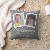 Coussin Photos du 25e anniversaire du Mariage d'argent (Couverture)