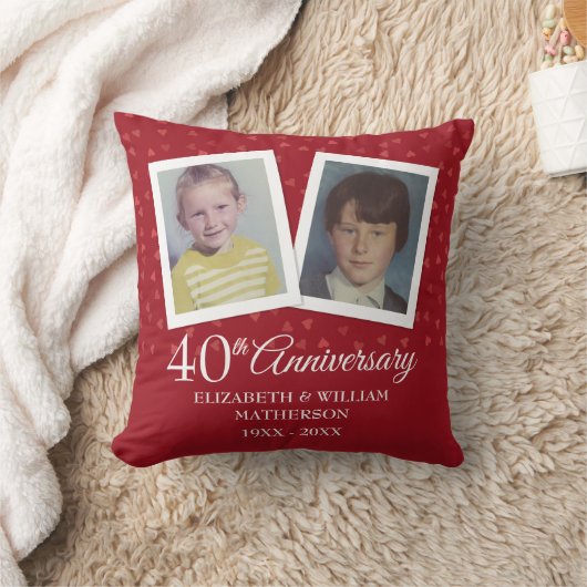 Coussin Photos du 40e anniversaire de l'Mariage de Ruby (Couverture)