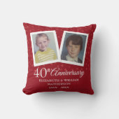 Coussin Photos du 40e anniversaire de l'Mariage de Ruby (Recto)