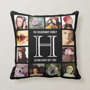Coussin Photos modernes d'Instagram de la famille 12 de