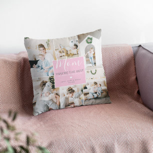 Coussin Photos personnalisées Maman, vous êtes la meilleur