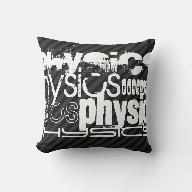 Coussin Physique ; Gris Noir & Noir (Recto)