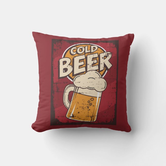 Coussin Pi À Thé De Bière Froide Unique (Recto)