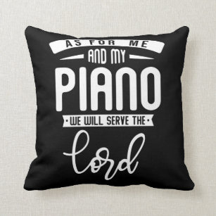 Coussin Pianiste chrétien Musique religieuse Lord Piano Pl