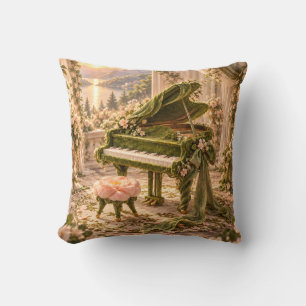Coussin Piano à queue vert mousse Jardin de montagne roman