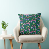 Coussin Piano Arc-en-ciel Brodé Vert Foncé (Chaise)