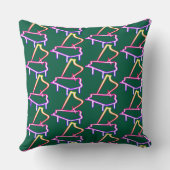 Coussin Piano Arc-en-ciel Brodé Vert Foncé (Verso)