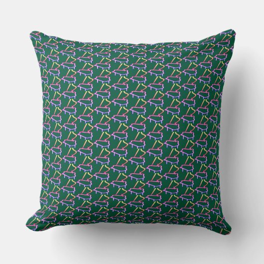 Coussin Piano Dk Green Embellished (Recto)