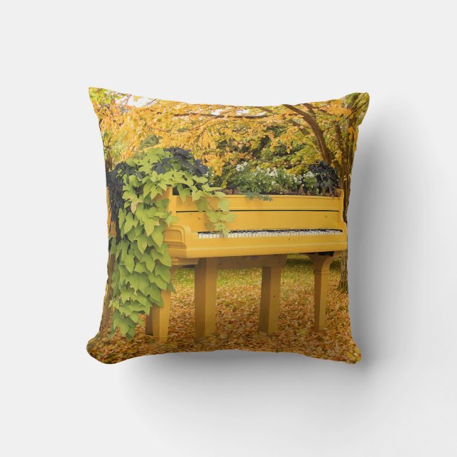 Coussin Piano en bois d'automne (Recto)