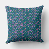 Coussin Piano sarcelle orné (Verso)