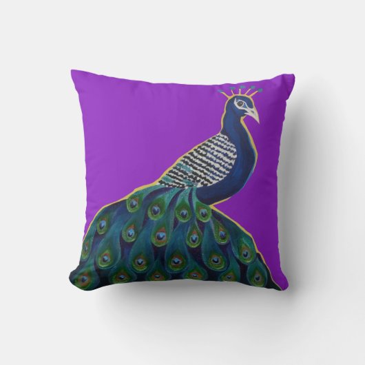 Coussin Pic bleu avec Arrière - plan pourpre (Recto)
