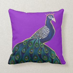 Coussin Pic bleu avec Arrière - plan pourpre
