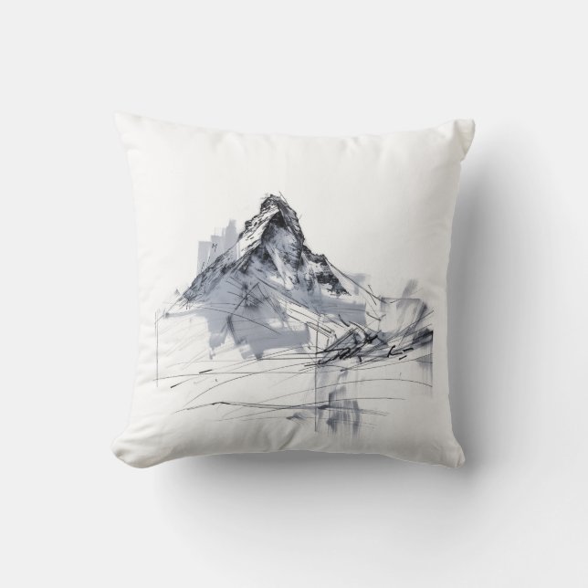 Coussin Pic de montagne Abstrait (Recto)