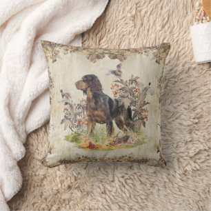 Coussin Picardy Spaniel, chasse aux oiseaux