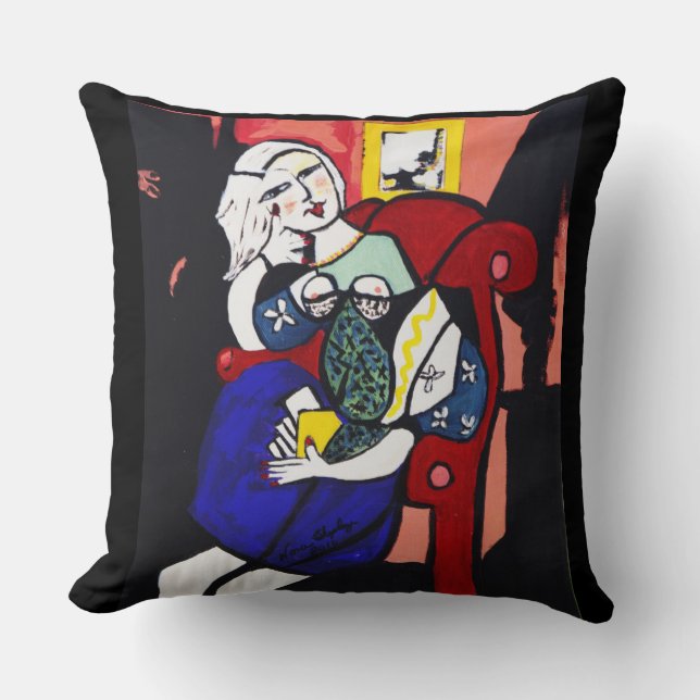 COUSSIN PICASSO PAR LA FILLE DE NORA AVEC LE LIVRE (Recto)