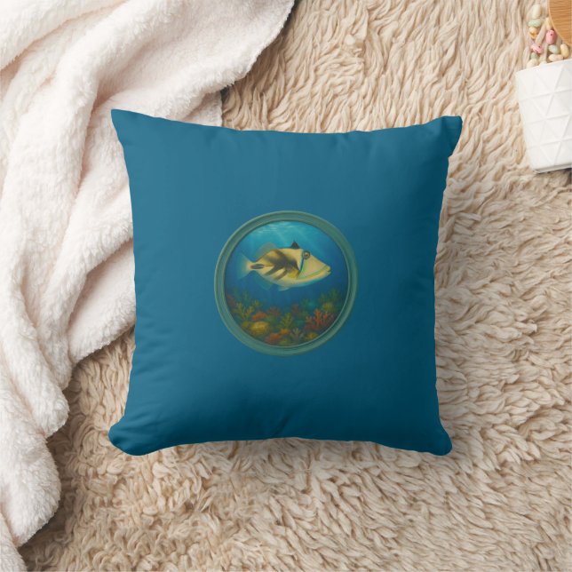 Coussin Picasso Trigger Fish Ocean Blue Pillows (Couverture)