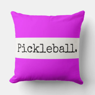 Coussin PICKLEBALL amusant Tropical lumineux rose blanc ra