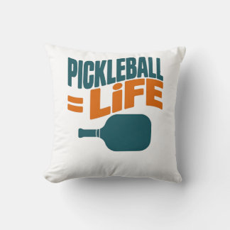 Coussin Pickleball égale à la vie amusant joueur