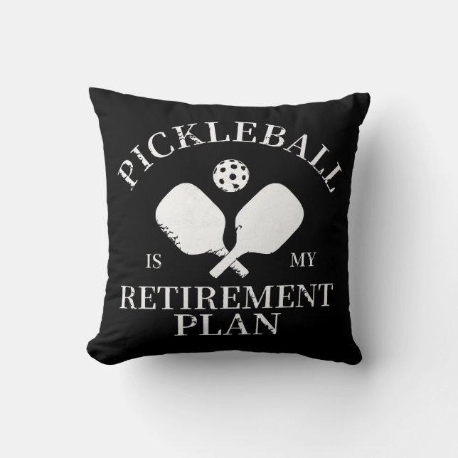 Coussin pickleball est mon projet de retraite (Recto)