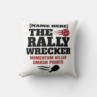 Coussin Pickleball Nom personnalisé The Rally Wrecker 