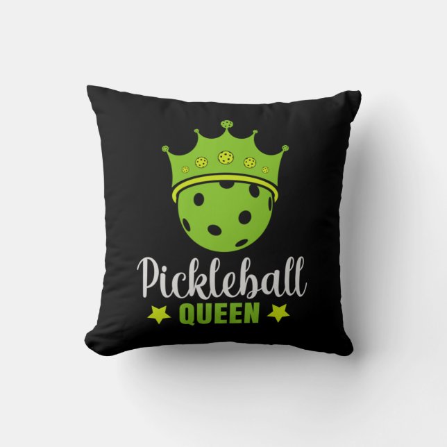 Coussin Pickleball Queen Funny Pickball Ball Queen (Recto)