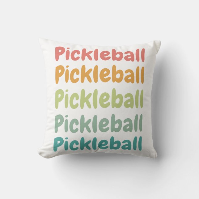 Coussin Pickleball Retro Pickleball Player (Recto)