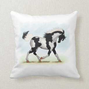 Coussin Piebald Overo Pinto Horse