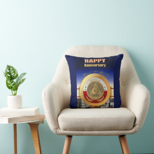 Coussin Pièce commémorative de 33 ans de sobriété CUSTOM N