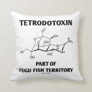 Coussin Pièce de tetrodotoxine de territoire de poissons