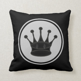 Coussin Pièce d'échecs noire de la Reine