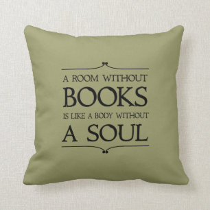 Coussin Pièce sans citation de livres