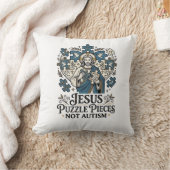 Coussin Pièces de puzzle Jésus pas autisme Pièces de puzzl (Couverture)