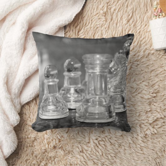 Coussin Pièces d'échecs en verre (Couverture)