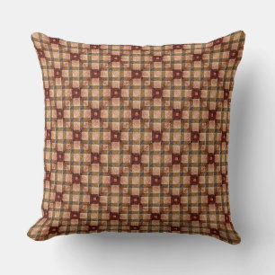 Coussin Pièces d'échecs rougeâtres roux produisant des car