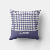 Coussin Pied de fond bleu-gris foncé personnalisé (Verso)