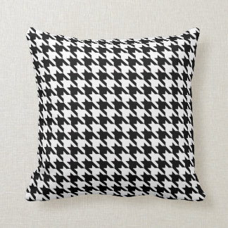Coussin Pied-de-poule noir et blanc classique