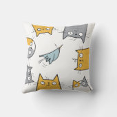 Coussin Piège à Chat Drôle Mignon Chaos Art Félin (Verso)