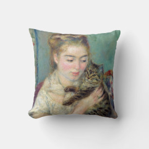 Coussin Pierre-Auguste Renoir - Femme avec chat